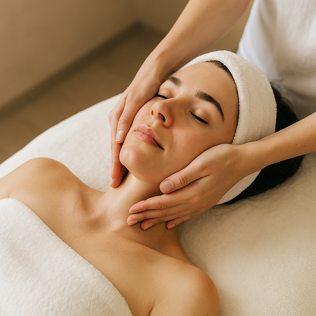 Facial lymphatic drainage therapy to reduce swelling and improve skin tone - 10 sessions