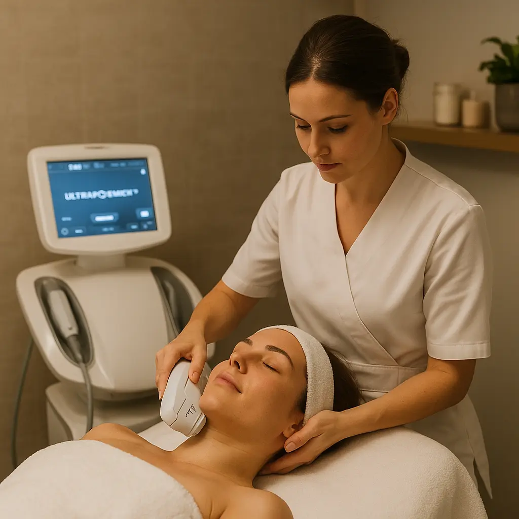 Ultraformer III full face and double chin HIFU treatment for facial lifting and contouring